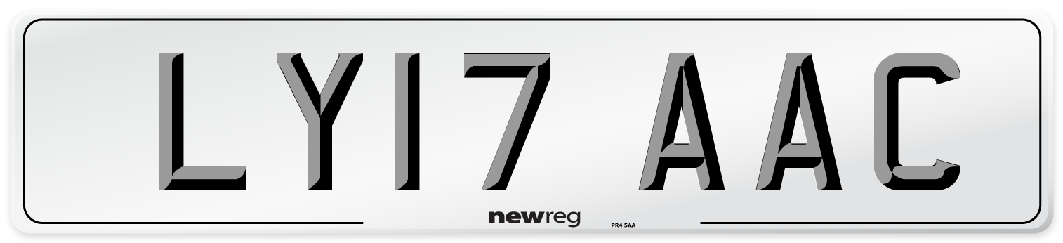 LY17 AAC Number Plate from New Reg